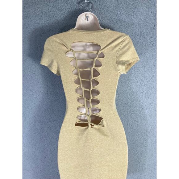 May Pink Women's M Brown Graphic T-Shirt‎ Long Dress Short Casual Spring - Picture 7 of 10